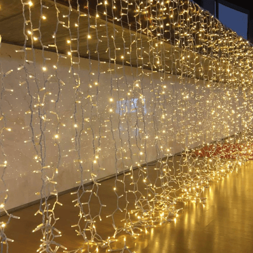 Luzes de Natal Well Home com 560 LEDs brancos quentes - 11 metros