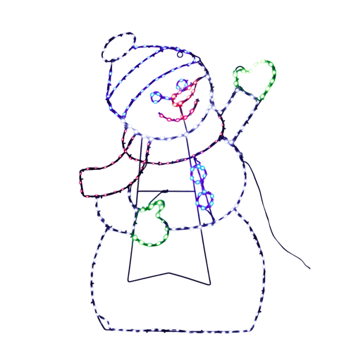 Well Home 246 LED Boneco de neve acenando com função de temporizador e várias cores 79 cm