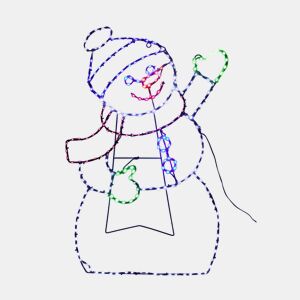 Well Home 246 LED Boneco de neve acenando com função de temporizador e várias cores 79 cm