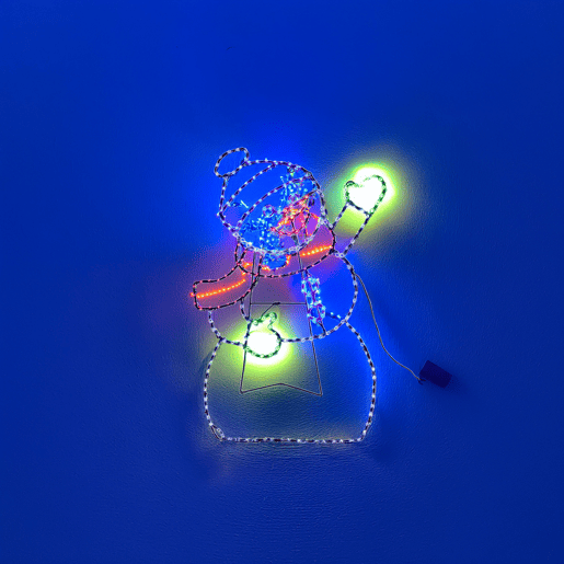 Well Home 246 LED Boneco de neve acenando com função de temporizador e várias cores 79 cm