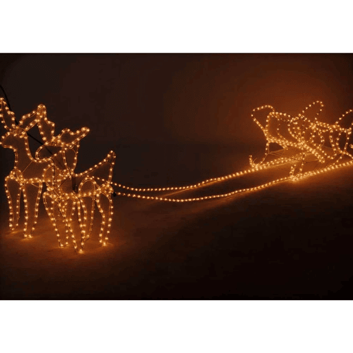 Decoração de Natal LED Well Home Rena com Trenó