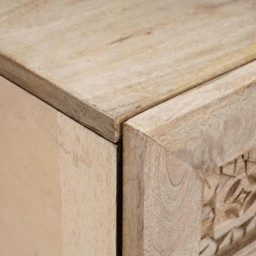 Mesa De Cabeceira - Mesinha De Cabeceira com gaveta Bege 40 x 33 x 46 cm