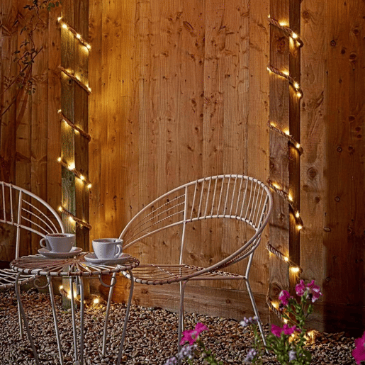 Guirlanda de 5 m Well Home com 50 luzes LED brancas quentes
