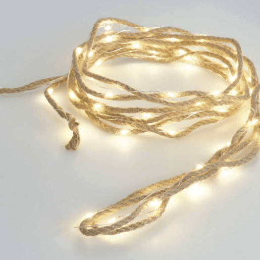 Guirlanda de 5 m Well Home com 50 luzes LED brancas quentes