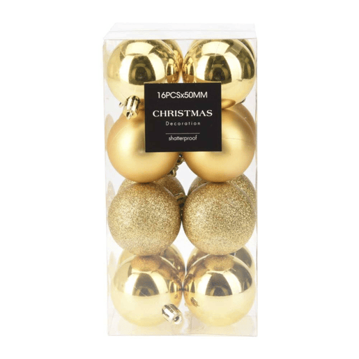 Well Home Conjunto de 20 bolas de Natal de 4 cm com acabamento fosco e brilhante em cores douradas