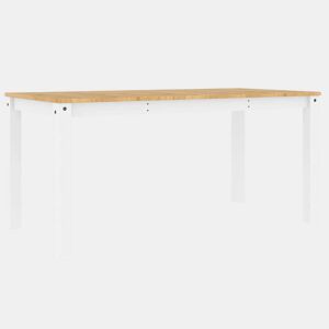 vidaXL Mesa de jantar Panama 160x80x75 cm pinho maciço branco