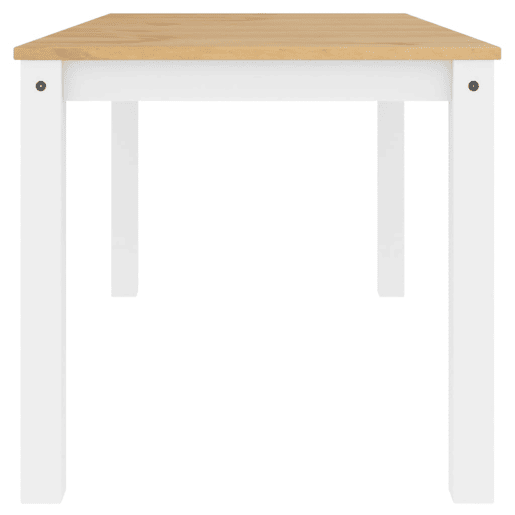 vidaXL Mesa de jantar Panama 160x80x75 cm pinho maciço branco