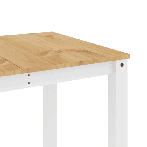vidaXL Mesa de jantar Panama 160x80x75 cm pinho maciço branco