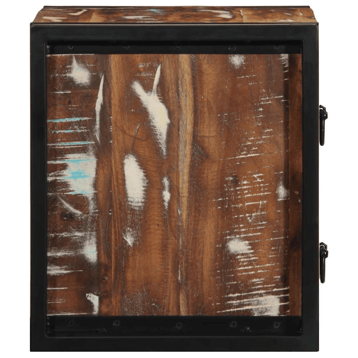 Mesa De Cabeceira - Mesinha De Cabeceira multicor 40x35x40cm madeira maciça recuperada Mesa De Cabeceira - Mesinha De Cabeceira multicor 40x35x40cm madeira maciça recuperada