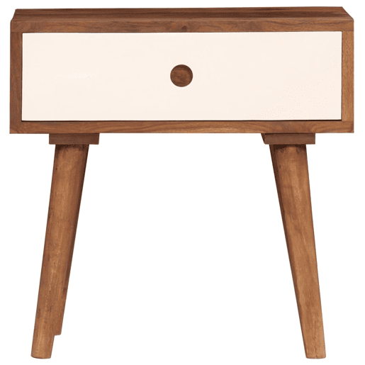 Mesa De Cabeceira - Mesinha De Cabeceira em madeira de acácia maciça 45x30x45 cm