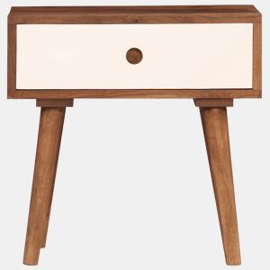 Mesa De Cabeceira - Mesinha De Cabeceira em madeira de acácia maciça 45x30x45 cm