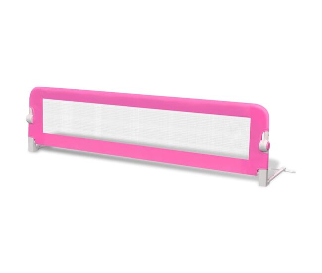 Vidaxl barandilla de seguridad cama de niño 150x42 cm rosa