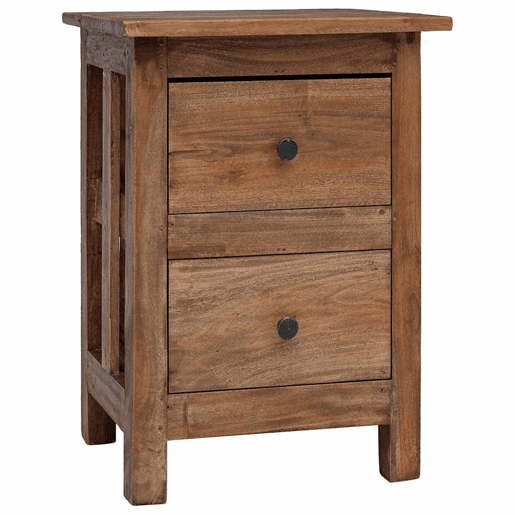 Mesa De Cabeceira - Mesinha De Cabeceira em madeira de mogno maciça 40x30x51 cm
