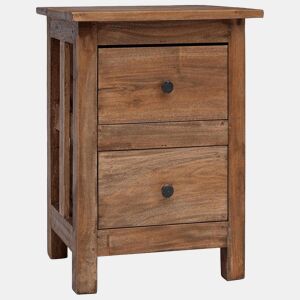 Mesa De Cabeceira - Mesinha De Cabeceira em madeira de mogno maciça 40x30x51 cm