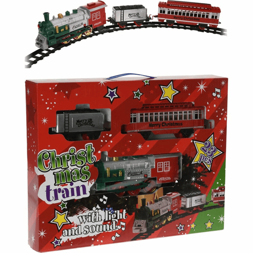 Comboio Elétrico Clássico Lifetime Comboio Natal Som Luzes (23 Peças)