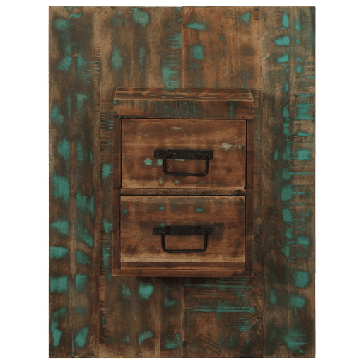 Mesa De Cabeceira - Mesinha De Cabeceira multicor 60x32x80cm madeira maciça recuperada