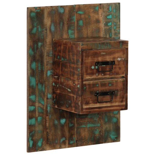 Mesa De Cabeceira - Mesinha De Cabeceira multicor 60x32x80cm madeira maciça recuperada