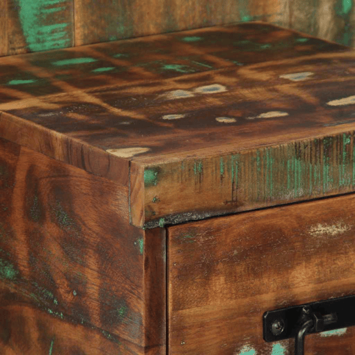 Mesa De Cabeceira - Mesinha De Cabeceira multicor 60x32x80cm madeira maciça recuperada