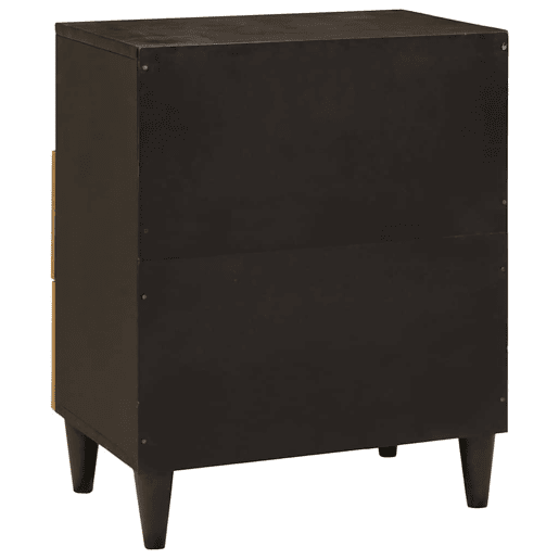 Mesa De Cabeceira - Mesinha De Cabeceira com gaveta Preto e Ouro 50 x 33 x 60 cm