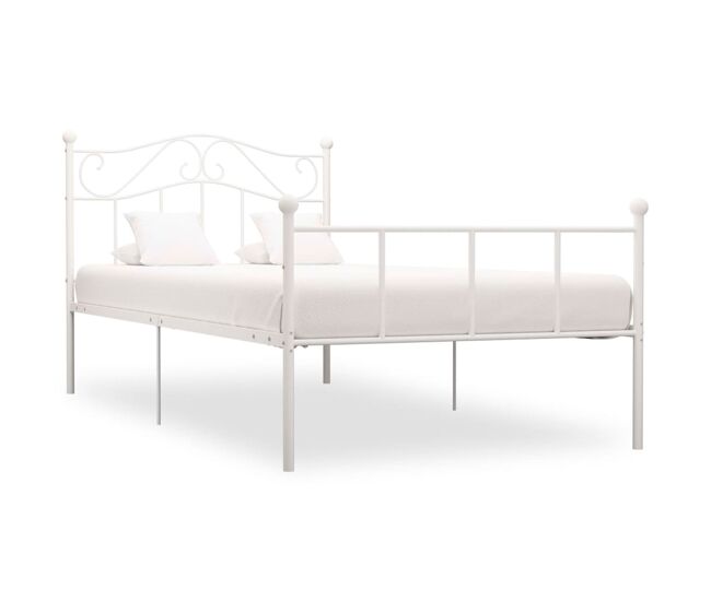 Estructura de cama metálica pisa blanco 90x200 cm