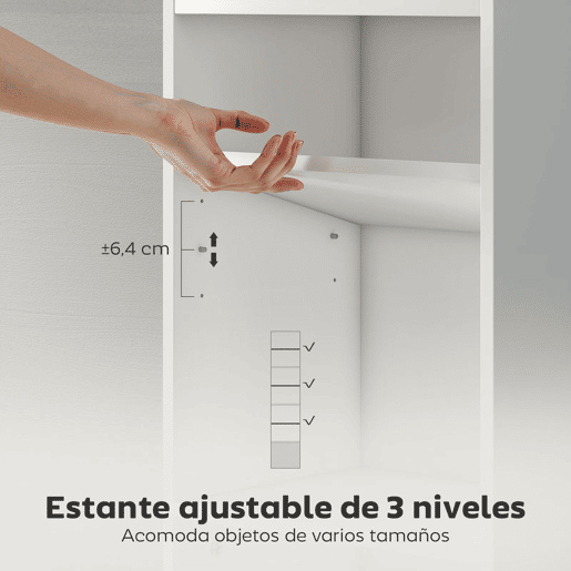 HOMCOM Estante de 7 Níveis Estante para Livros com Prateleiras Ajustáveis e Armário Estante Moderna para Sala de Estar Quarto Estúdio Escritório 40x30x180 cm Branco
