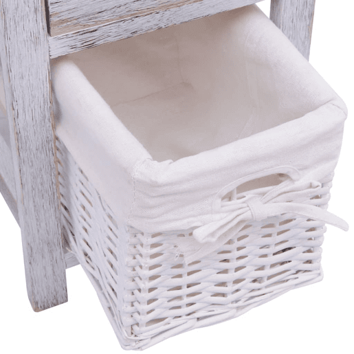 Mesa De Cabeceira - Mesinha De Cabeceira em madeira branco