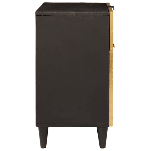 Mesa De Cabeceira - Mesinha De Cabeceira com gaveta Preto e Ouro 50 x 33 x 60 cm