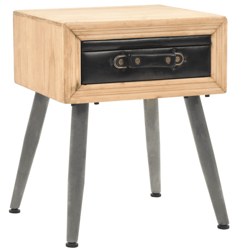 Mesa De Cabeceira - Mesinha De Cabeceira madeira de abeto maciça 43x38x50 cm