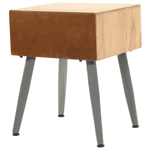 Mesa De Cabeceira - Mesinha De Cabeceira madeira de abeto maciça 43x38x50 cm
