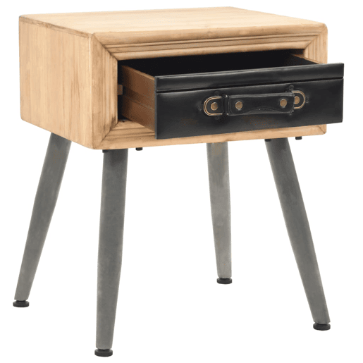 Mesa De Cabeceira - Mesinha De Cabeceira madeira de abeto maciça 43x38x50 cm