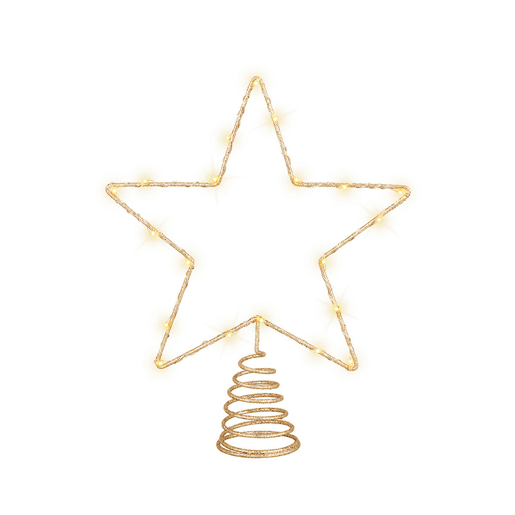Estrela de Natal Lumineo Dourado Metal 27 x 22 x 5 cm