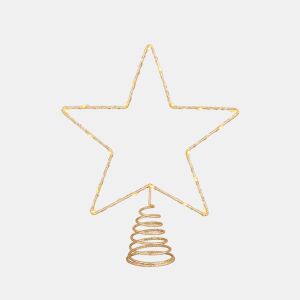 Estrela de Natal Lumineo Dourado Metal 27 x 22 x 5 cm