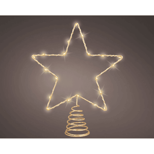 Estrela de Natal Lumineo Dourado Metal 27 x 22 x 5 cm
