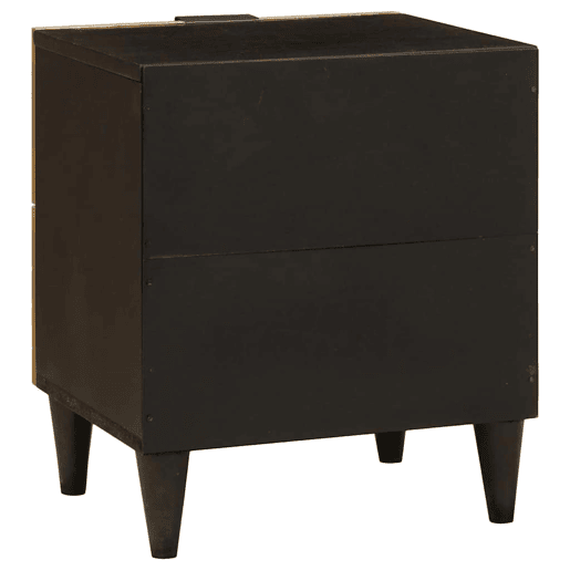 Mesa De Cabeceira - Mesinha De Cabeceira com gaveta Preto e Ouro 40 x 33.5 x 46 cm