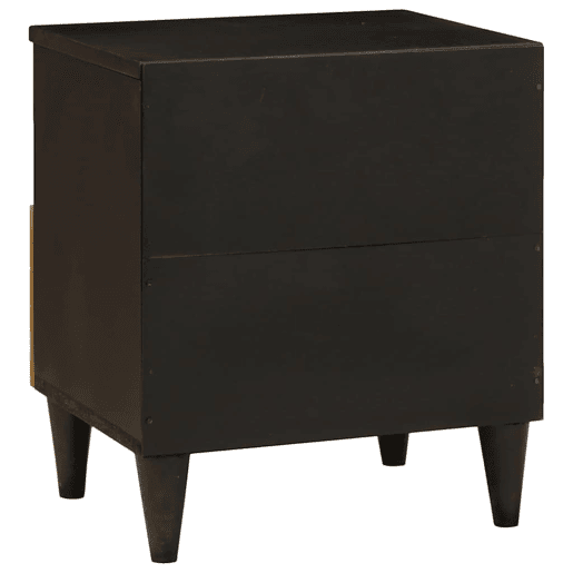 Mesa De Cabeceira - Mesinha De Cabeceira com gaveta Preto e Ouro 40 x 33 x 46 cm