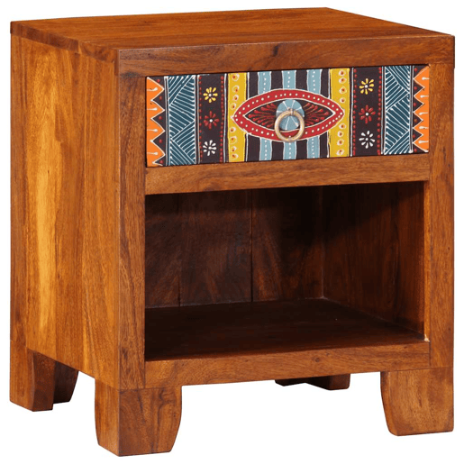 Mesa De Cabeceira - Mesinha De Cabeceira 40x35x45 cm madeira de acácia maciça