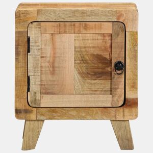 Mesa De Cabeceira - Mesinha De Cabeceira 40x32x46cm madeira de mangueira áspera maciça
