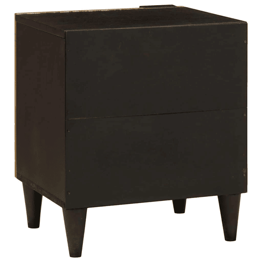 Lote de 2 Mesa De Cabeceira Mesinha De Cabeceira - Preto e Ouro 40 x 33.5 x 46 cm