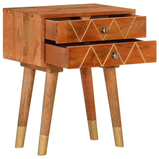 Mesa De Cabeceira - Mesinha De Cabeceira 43x30x58 cm madeira de mangueira maciça