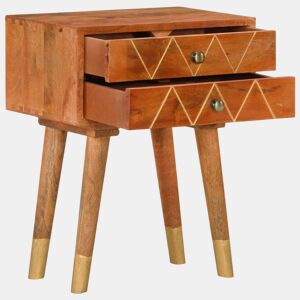 Mesa De Cabeceira - Mesinha De Cabeceira 43x30x58 cm madeira de mangueira maciça