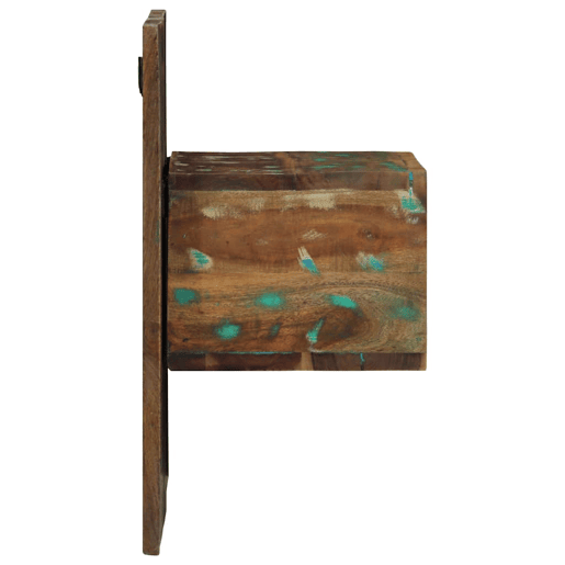 Mesa De Cabeceira - Mesinha De Cabeceira multicor 50x27x50cm madeira maciça recuperada