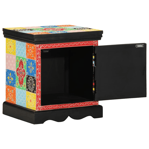 Mesa De Cabeceira - Mesinha De Cabeceira multicor madeira de mangueira maciça