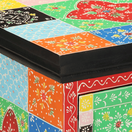 Mesa De Cabeceira - Mesinha De Cabeceira multicor madeira de mangueira maciça