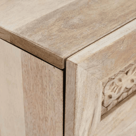 Mesa De Cabeceira - Mesinha De Cabeceira com gaveta com porta Bege 50 x 33 x 60 cm