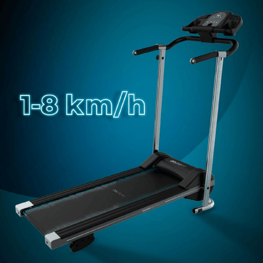 Cecotec Passadeira de caminhada com potência de 550 W. De 1 a 10 kmh. 12 programas pré-configurados. Painel de controlo LED. Superfície de corrida 100 x 40 cm. Com rodas para transporte, porta-garrafas e suporte para tablet. Peso máximo permitido: 120 kg