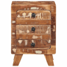 Mesa De Cabeceira - Mesinha De Cabeceira 37x32x50 cm madeira recuperada maciça