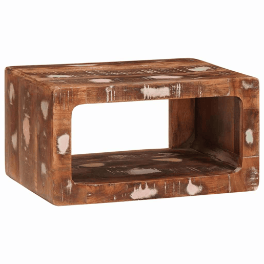 Mesa De Cabeceira - Mesinha De Cabeceira 45 x 30 x 24 cm Madeira recuperada maciça
