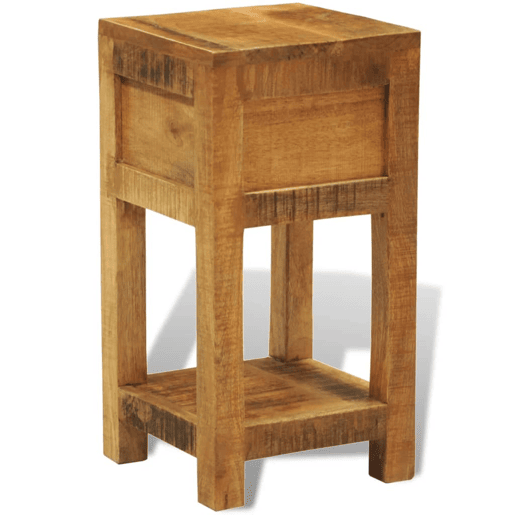 Mesa De Cabeceira - Mesinha De Cabeceira com 1 gaveta, madeira de mangueira maciça