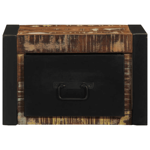 Mesa De Cabeceira - Mesinha De Cabeceira multicor 40x35x25cm madeira maciça recuperada Mesa De Cabeceira - Mesinha De Cabeceira multicor 40x35x25cm madeira maciça recuperada
