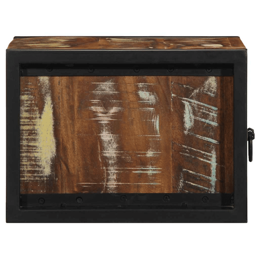 Mesa De Cabeceira - Mesinha De Cabeceira multicor 40x35x25cm madeira maciça recuperada Mesa De Cabeceira - Mesinha De Cabeceira multicor 40x35x25cm madeira maciça recuperada